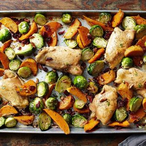 thrive | MAPLE ROASTED CHICKEN THIGHS