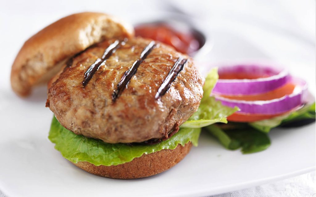 Barbecue turkey burger